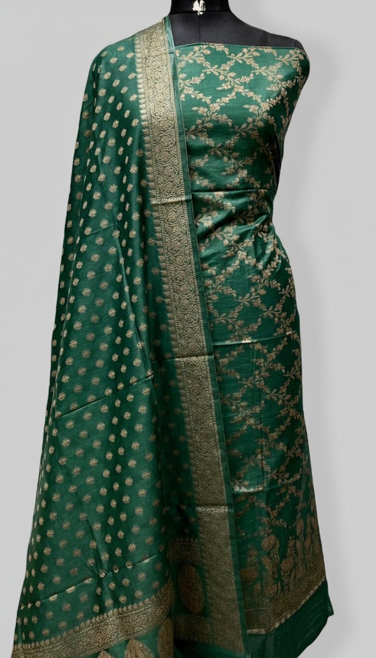 Banarasi Chiniya Silk Zari Work Unstitched Suit