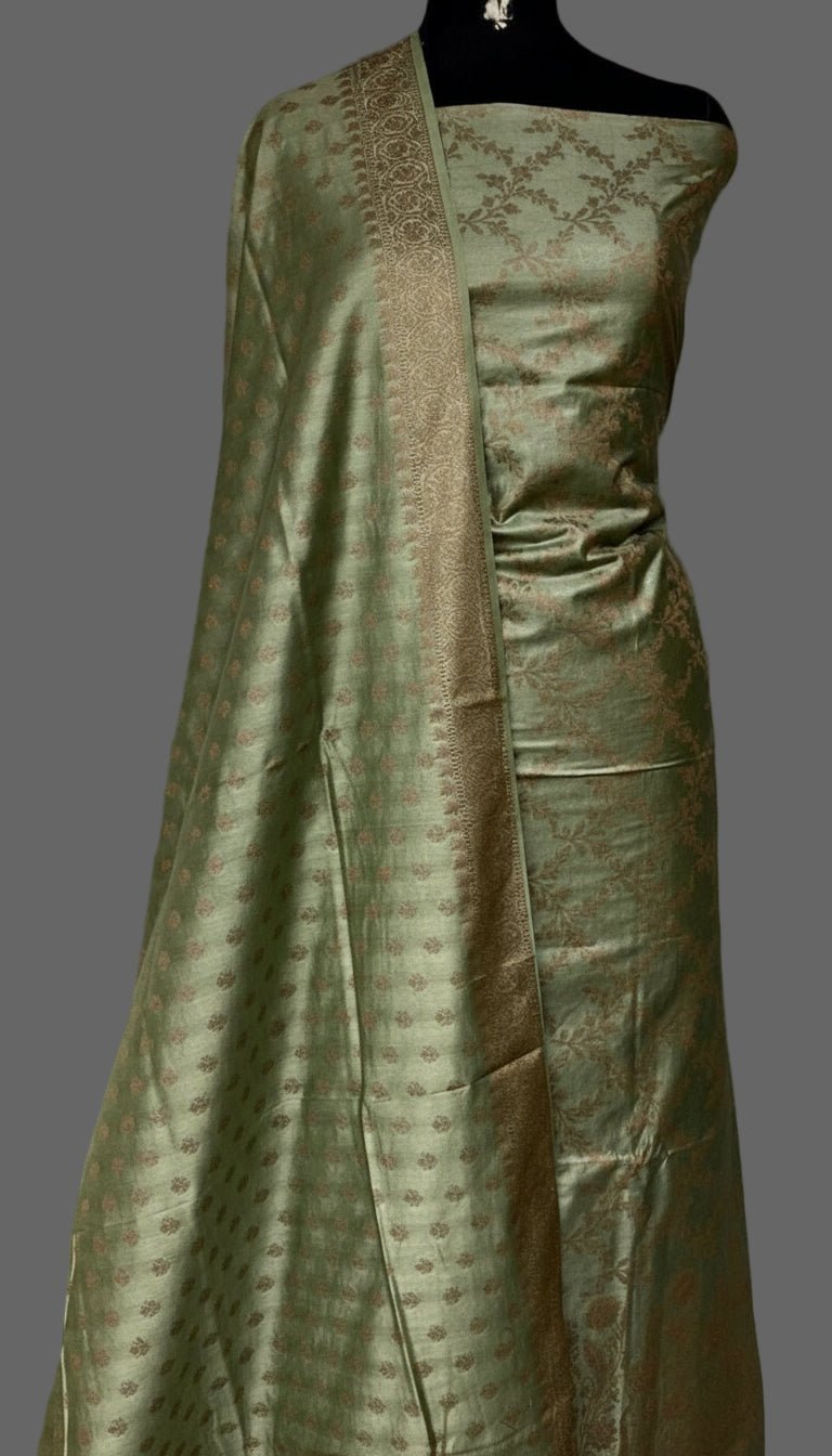 Banarasi Chiniya Silk Zari Work Unstitched Suit