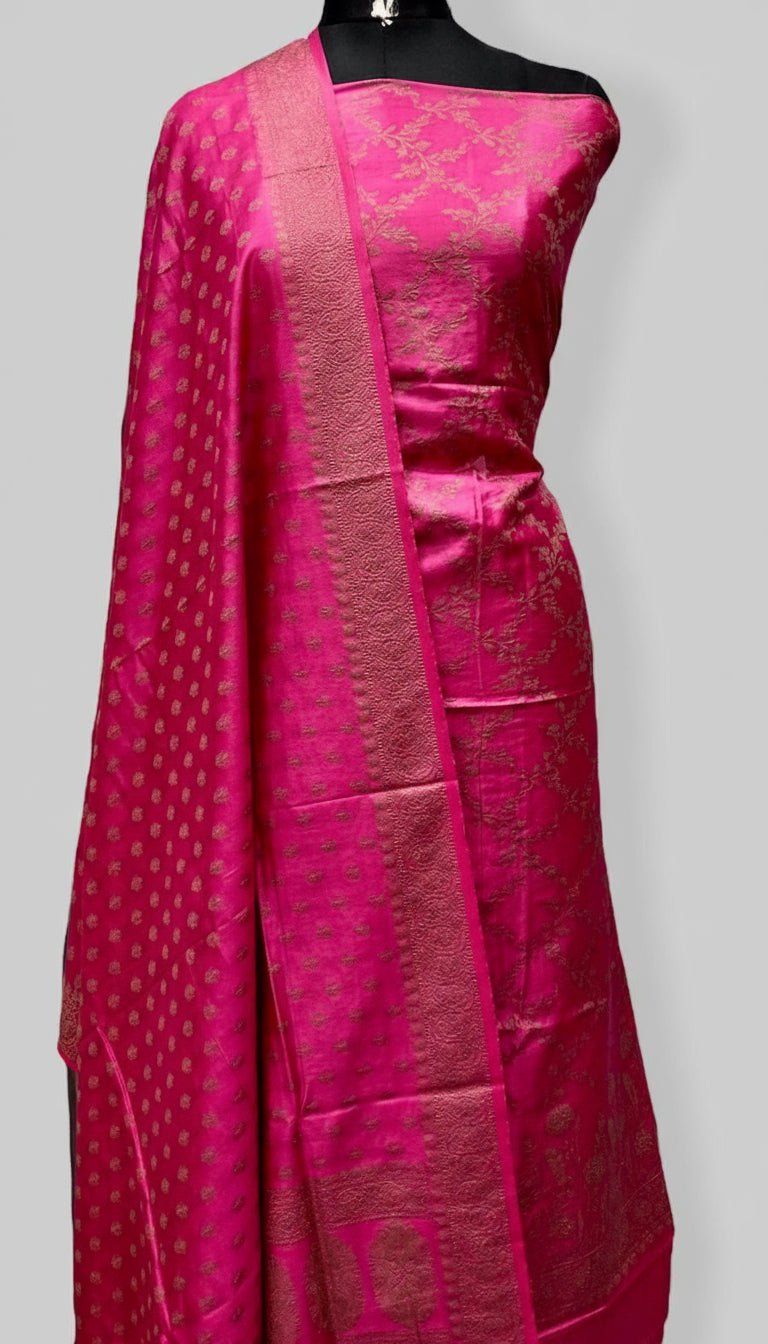 Banarasi Chiniya Silk Zari Work Unstitched Suit