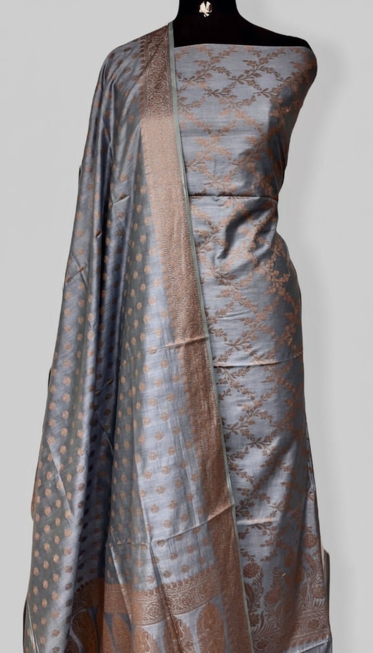 Banarasi Chiniya Silk Zari Work Unstitched Suit