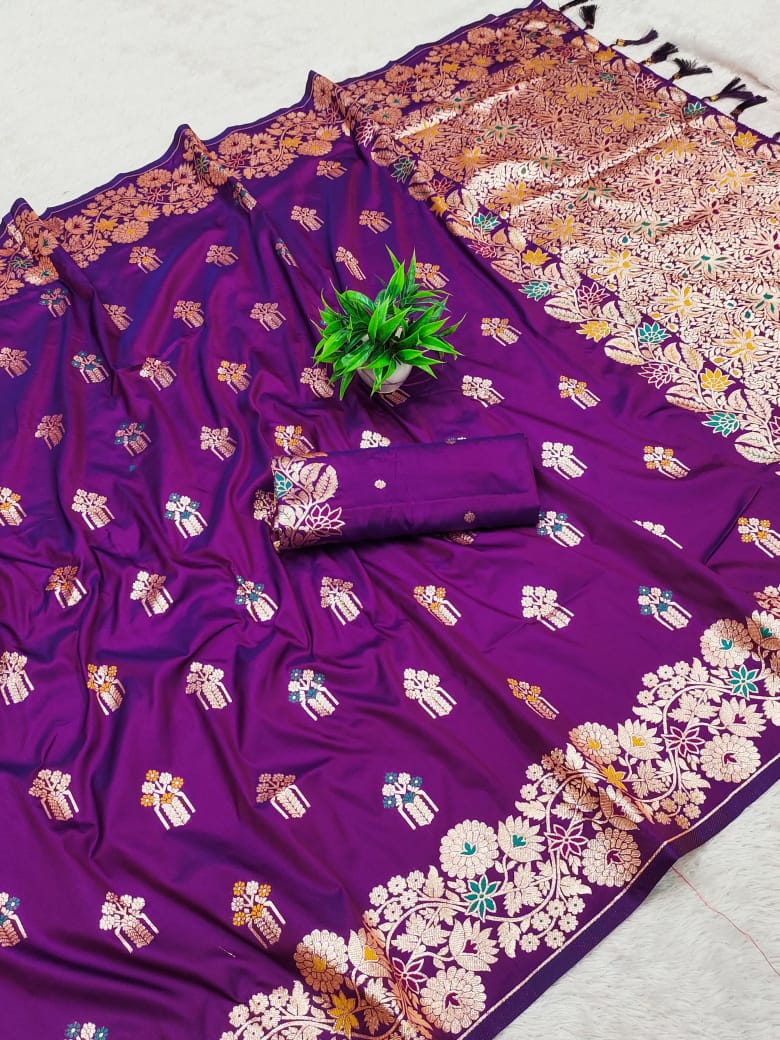 Banarasi Rao Mango Soft Silk Saree