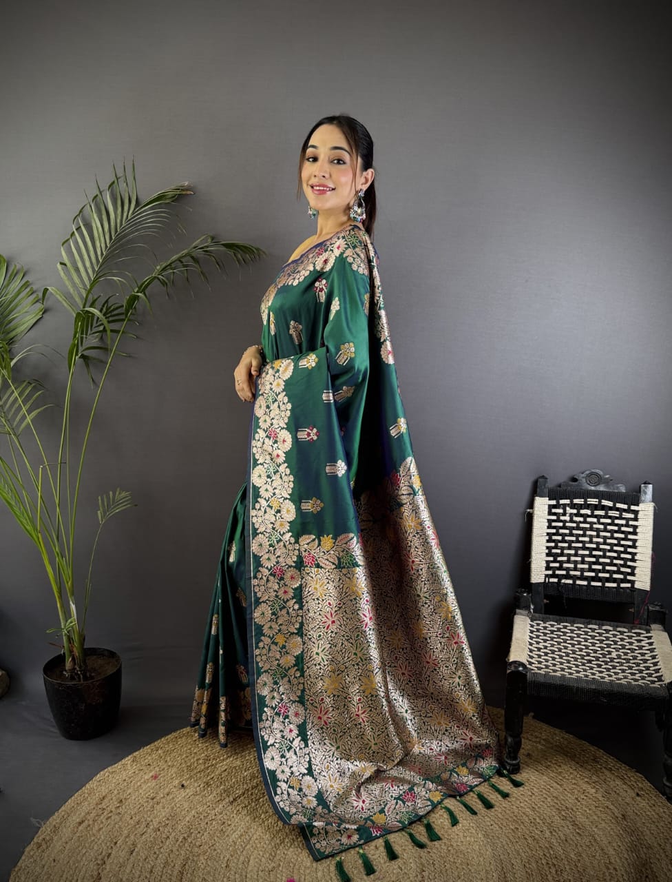 Banarasi Rao Mango Soft Silk Saree