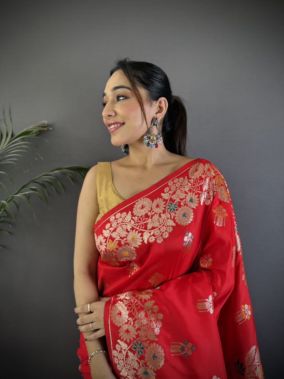 Banarasi Rao Mango Soft Silk Saree