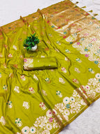 Banarasi Rao Mango Soft Silk Saree