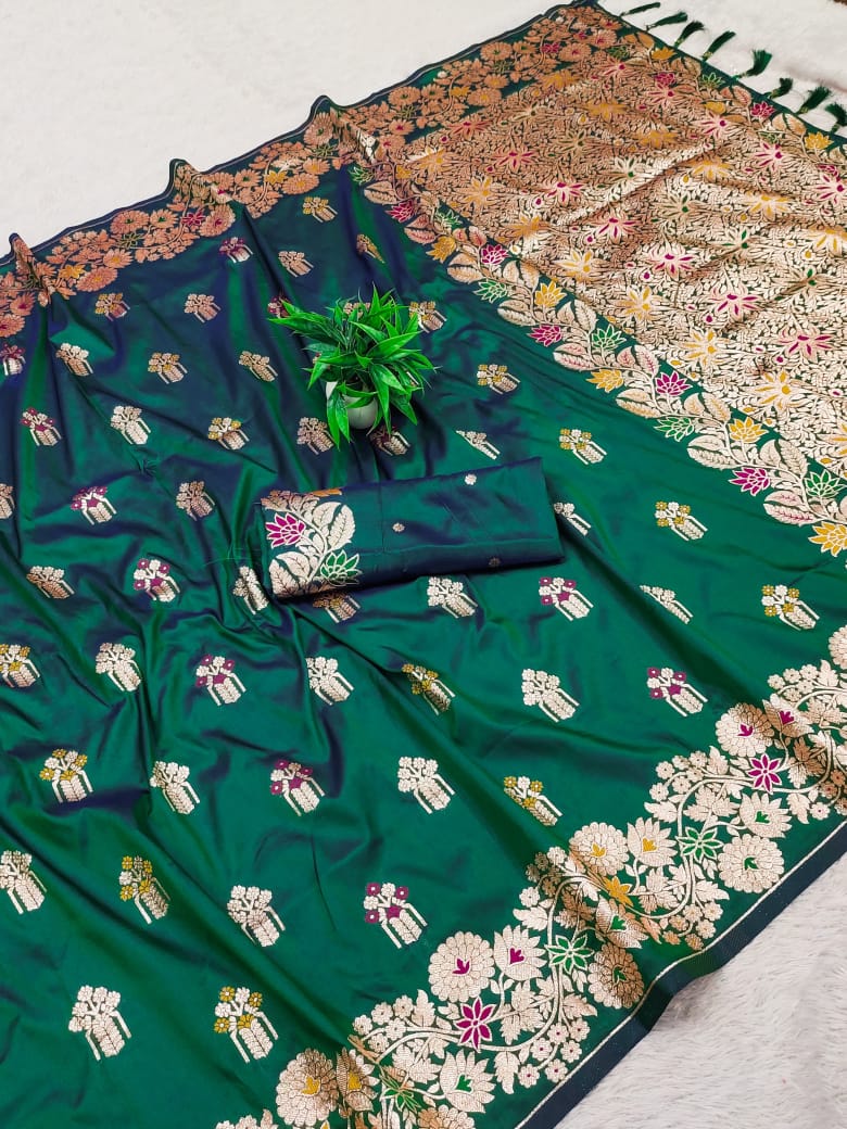 Banarasi Rao Mango Soft Silk Saree