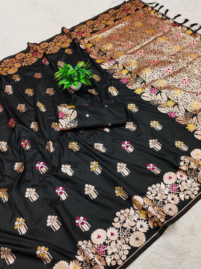 Banarasi Rao Mango Soft Silk Saree