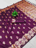 Banarasi Rao Mango Soft Silk Saree