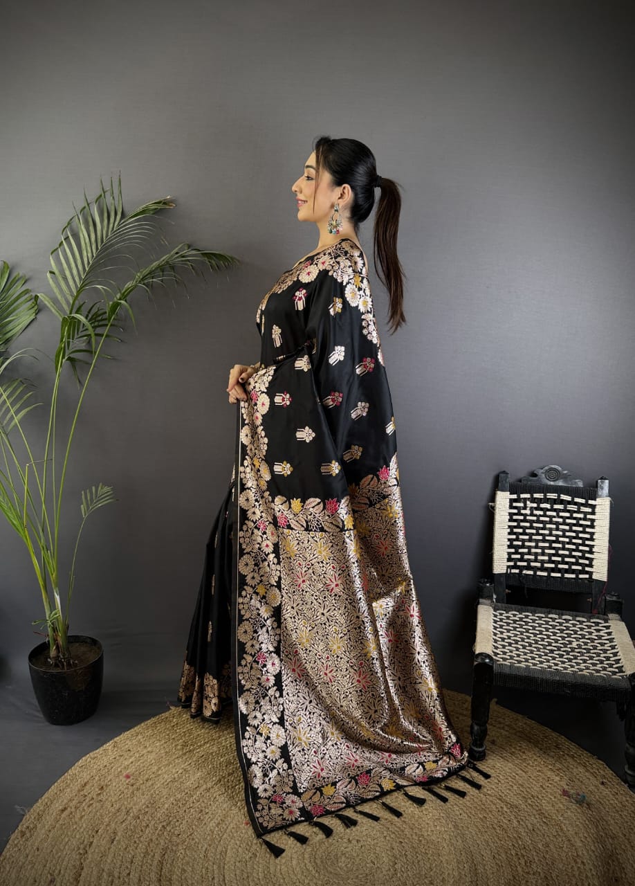 Banarasi Rao Mango Soft Silk Saree