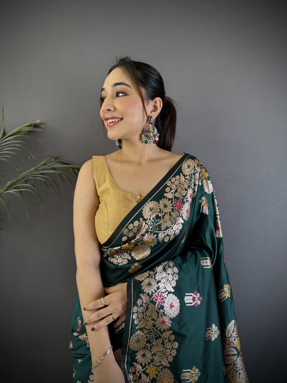 Banarasi Rao Mango Soft Silk Saree