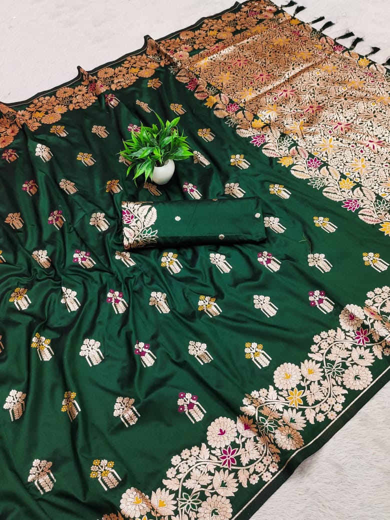 Banarasi Rao Mango Soft Silk Saree