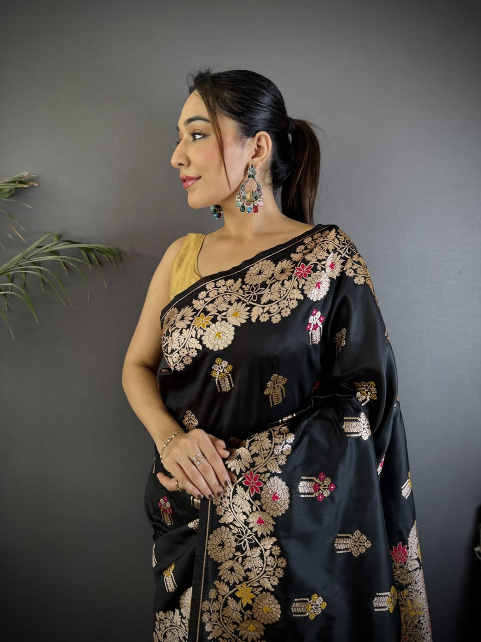 Banarasi Rao Mango Soft Silk Saree