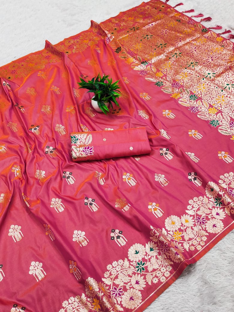 Banarasi Rao Mango Soft Silk Saree