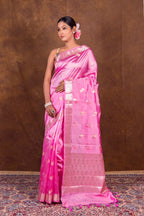 Banarasi Semi-Raw Mango Soft Silk Saree with All-Over Meena Buti
