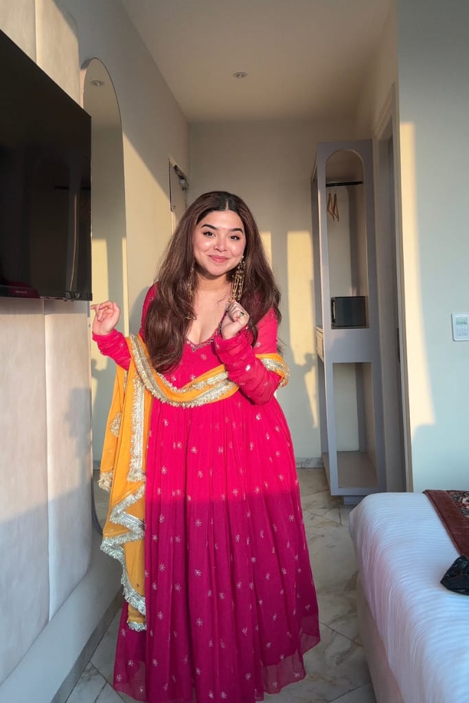 Elegant Heavy Faux Georgette Embroidery Gown and Dupatta Set