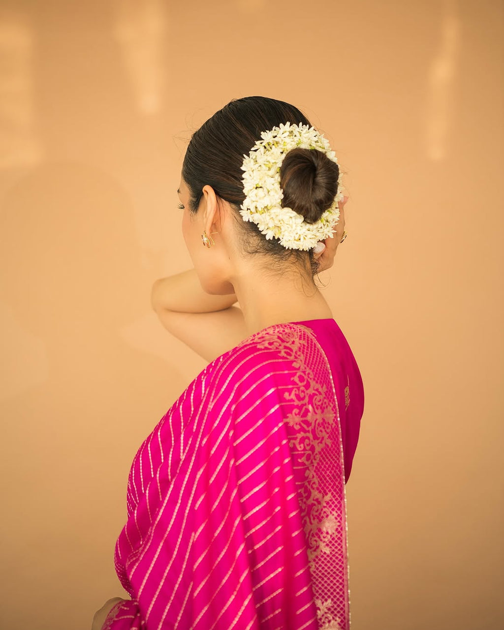 Manushi Chhillar inspired Gorgeous Banarasi katan soft  silk  Pink Saree- Celebrity Inspired Collection