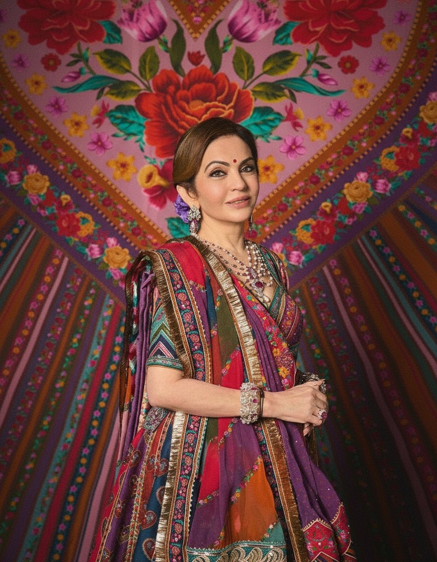 Nita Ambani Inspired Multi Coloured Lehenga choli set