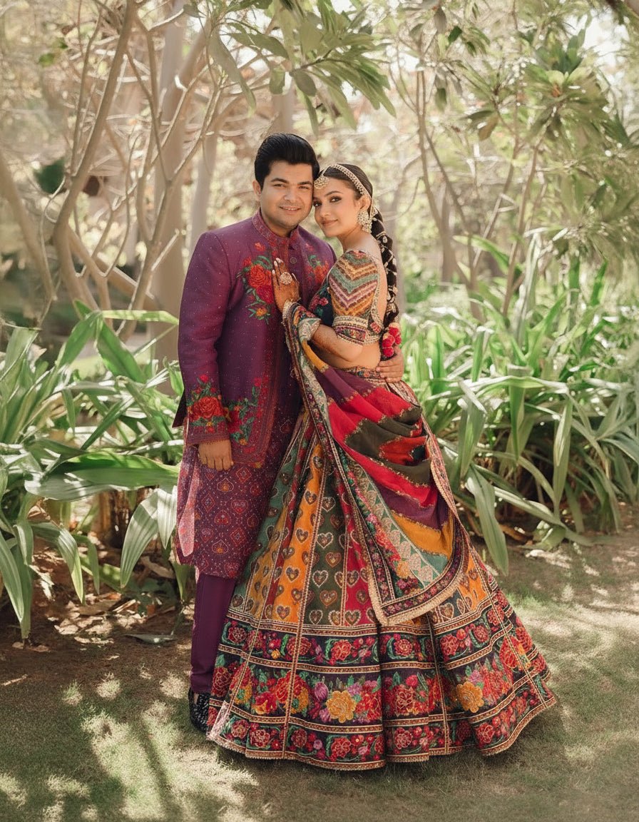 Nita Ambani Inspired Multi Coloured Lehenga choli set