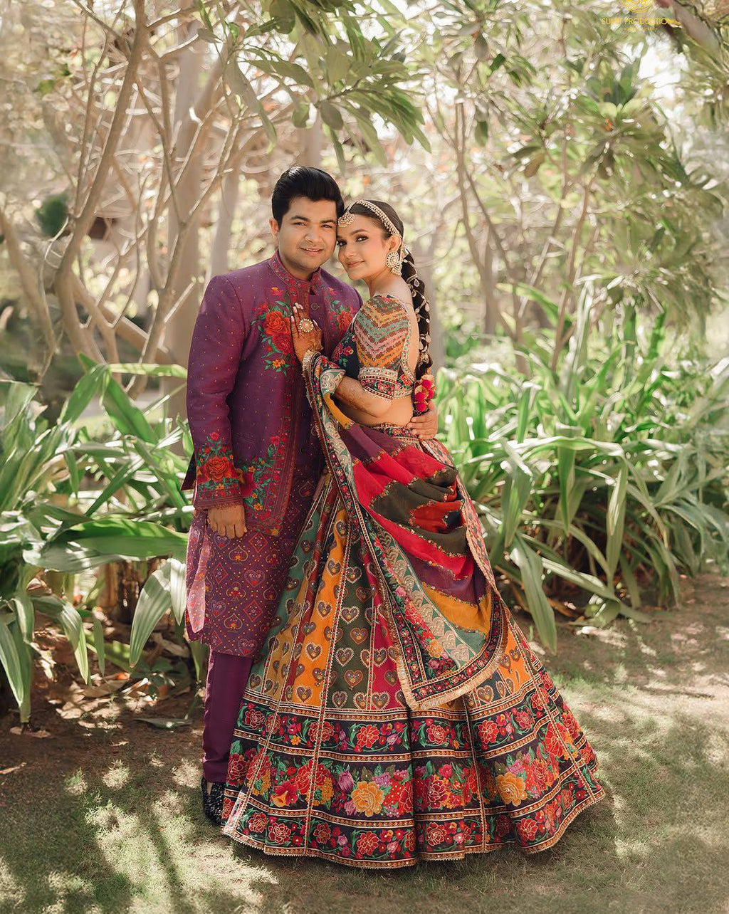 Nita Ambani Inspired Multi Coloured Lehenga choli set