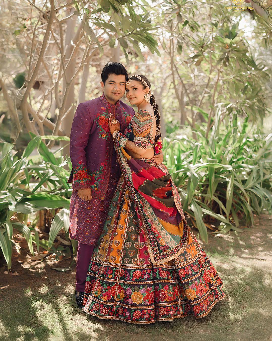 Nita Ambani Inspired Multi Coloured Lehenga choli set