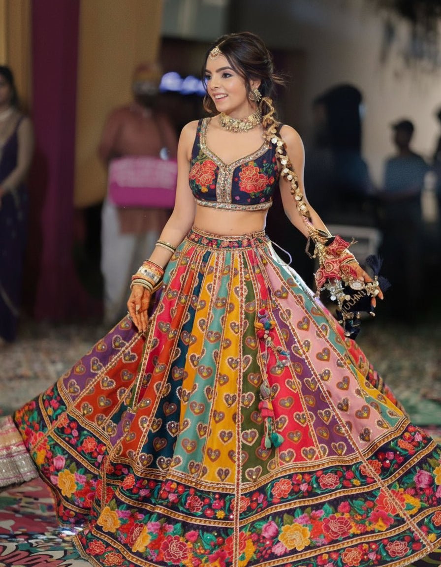 Nita Ambani Inspired Multi Coloured Lehenga choli set