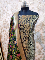 Premium  Banarasi Silk Unstitched Salwar Kameez  with Dupatta