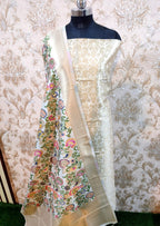 Premium  Banarasi Silk Unstitched Salwar Kameez  with Dupatta