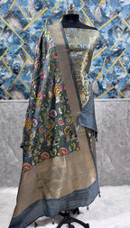 Premium  Banarasi Silk Unstitched Salwar Kameez  with Dupatta