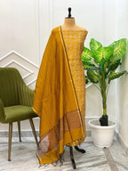 Pure Banarasi Mercerised  Brocade  Unstitched salwar Kameez suit