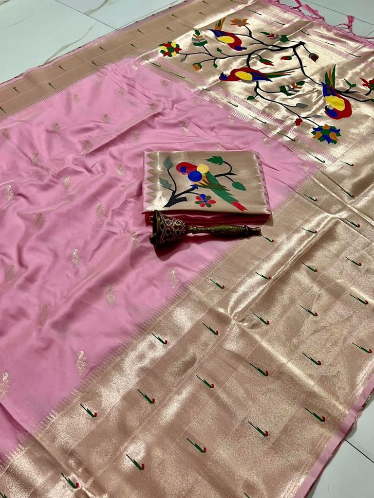 Pure Soft kanchivaram Paithani Silk Saree