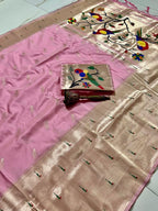 Pure Soft kanchivaram Paithani Silk Saree