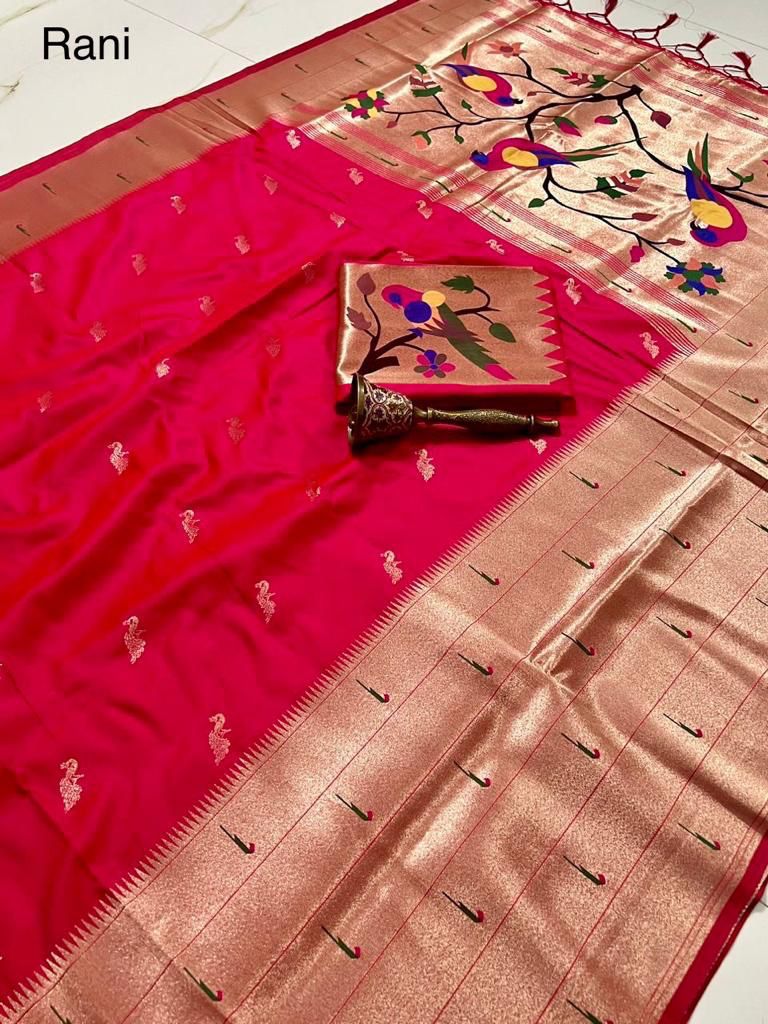 Pure Soft kanchivaram Paithani Silk Saree