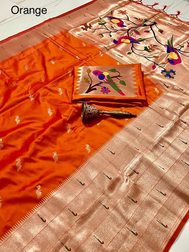 Pure Soft kanchivaram Paithani Silk Saree