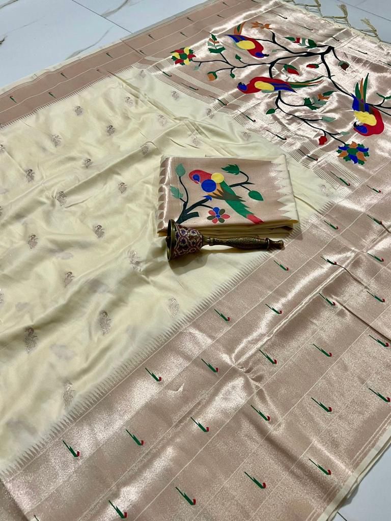 Pure Soft kanchivaram Paithani Silk Saree