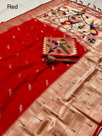 Pure Soft kanchivaram Paithani Silk Saree