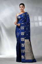 Rich look Banarasi Semi Katan Dyeable Silk Saree with Gold Zari Work