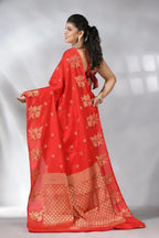 Rich look Banarasi Semi Katan Dyeable Silk Saree with Gold Zari Work