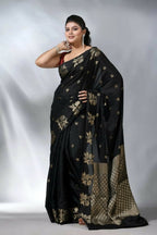 Rich look Banarasi Semi Katan Dyeable Silk Saree with Gold Zari Work
