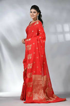 Rich look Banarasi Semi Katan Dyeable Silk Saree with Gold Zari Work